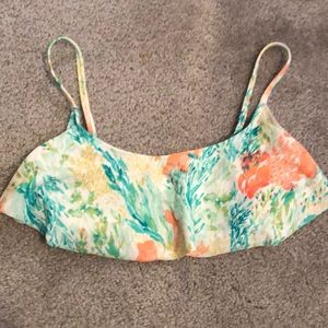 Floral print bikini top